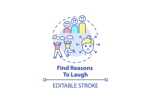 Find Reasons to Laugh Concept Icon Review