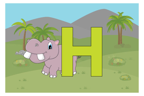 Funny Hippo with the Letter H: A Designer Review