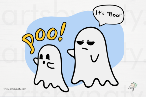 Halloween Funny Ghosts Illustration Review