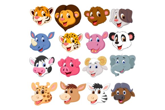 Set of Sixteen Cute Head Animals Bundle Review