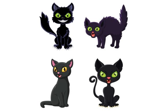 Set of Thirteen Cartoon Black Cats Review